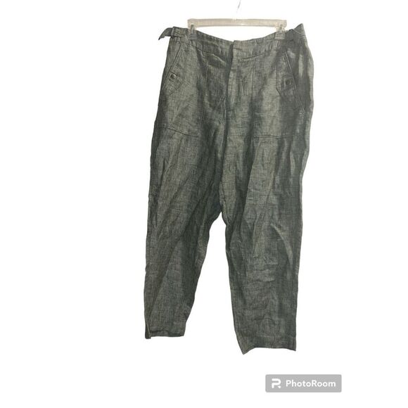 ✨Athleta Voyager Washable Linen Sz. 12  Olive Pants✨ - Picture 6 of 10